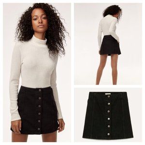 Aritzia Black Denim Mini Skirt